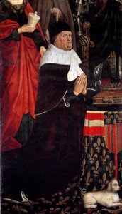 Portret van koning René van Anjou (1409-1480) ook wel René I van Napels of René van Sicilië genoemd. Musée Granet Aix-en-Provence door Nicolas Froment