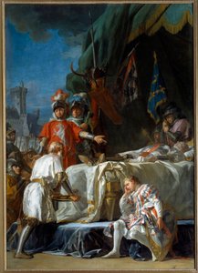 Honderdjarige Oorlog: de dood van Bertrand du Guesclin (1320-1380) voor Châteauneuf-de-Randon op 13/07/1380