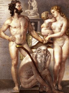 Anatomie van de Mens - De 3 Leeftijden 1884 door Nicolas Henri (after) Jacob