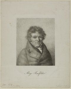 Portret van Alois Senefelder door Nicolas Henri Jacob