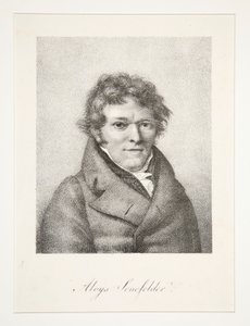 Portret van Aloys Senefelder door Nicolas Henri Jacob