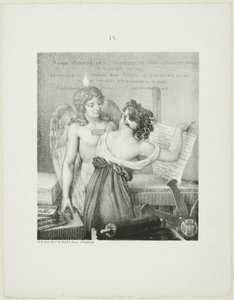 De Genius van de Lithografie, uit Alois Senefelder