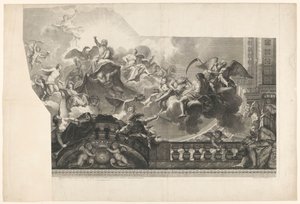 Plafondschildering met vergadering van goden (plaat 2)