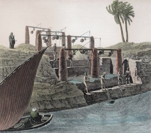 Water halen uit de Nijl, plaat 6 uit Volume II Kunsten en Ambachten van 