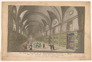 Galerij in de Vaticaanse Bibliotheek door Nicolas Jean Baptiste Poilly
