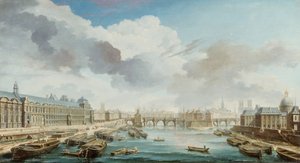 Le Louvre, le Pont-Neuf et le Collège des Quatre-Nations, 1755 door Nicolas Jean Baptiste Raguenet