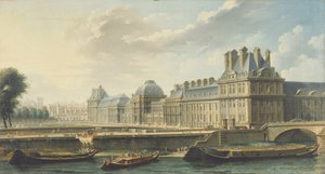 Het Palais des Tuileries, gezien vanaf de Quai d