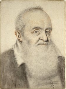 Hoofd van een bebaarde man door Nicolas Lagneau or Lanneau