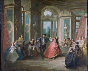 Blindenbuffel door Nicolas Lancret