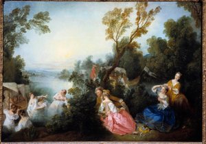 Schilderij door Nicolas Lancret (1690-1743)
