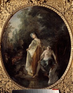 De baders. Schilderij door Nicolas Lancret