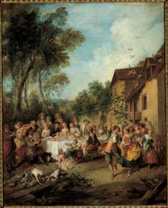 De huwelijksreis schilderij door Nicolas Lancret door Nicolas Lancret
