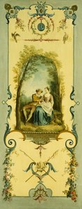 Drie Decoratieve Panelen met Allegorieën van Winter, Zomer en Herfst door Nicolas Lancret