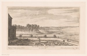 Landschap met landhuis met tuin door Nicolas Perelle