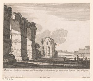 Landschap met ruïnes en koeherders