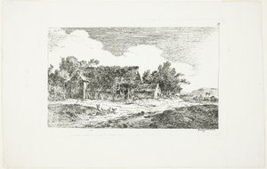 Landschap, uit Deuxieme Cahier de Paysage door Nicolas Perignon