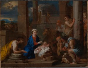 De Aanbidding van de Herders door Nicolas Pierre Loir