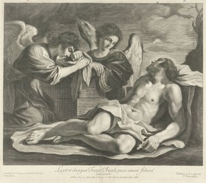 Bewening van Christus door engelen door Nicolas Pitau (I)