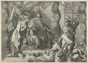 Promotieprent van Aegidius Le Maistre (1663), bovenste deel door Nicolas Pitau (I)