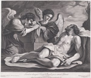 Engelen Rouwen over de Dode Christus