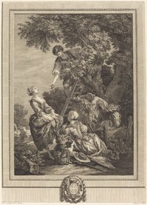 De kersen door Nicolas Ponce after Pierre Antoine Baudouin