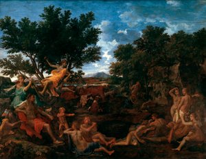 Apollo, minnaar van Daphne door Nicolas Poussin
