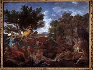 Apollo verliefd op Daphne door Nicolas Poussin