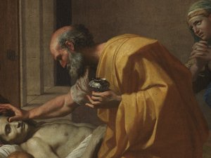 Laatste Sacrament, uit de Zeven Sacramenten, 1638-40 door Nicolas Poussin