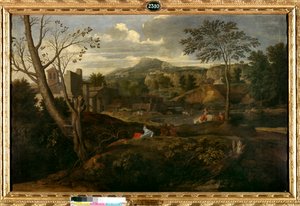 Ideaal landschap door Nicolas Poussin