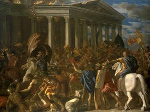De vernietiging van de tempel van Jeruzalem door Nicolas Poussin