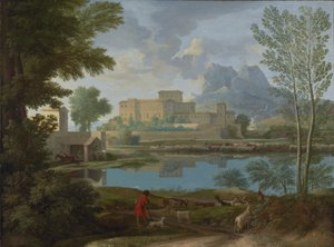Landschap met rust (Un Tem[p]s calme et serein) door Nicolas Poussin