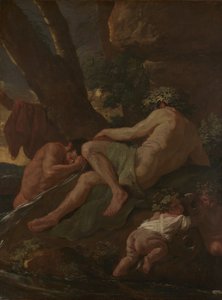 Midas die zich wast bij de Bron van de Pactolus, ca. 1627 door Nicolas Poussin
