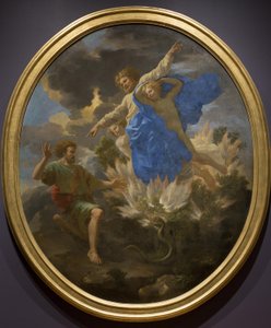 Mozes en de brandende struik door Nicolas Poussin