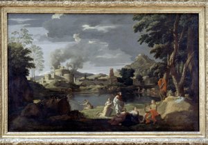 Orpheus en Eurydice van Poussin, Louvre Museum door Nicolas Poussin