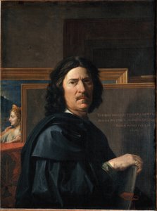 Zelfportret op 56-jarige leeftijd door Nicolas Poussin