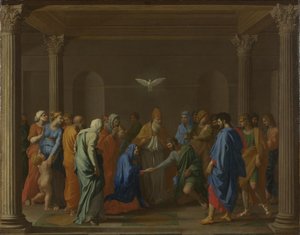 Zeven Sacramenten: Huwelijk, ca. 1637-1640 door Nicolas Poussin