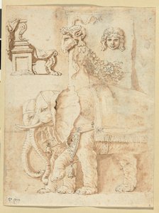 Studies naar Andrea Mantegna, Giulio Romano en de Antieken