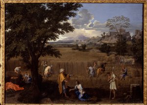 Zomer of Ruth en Boaz door Nicolas Poussin