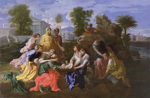De Vondst van Mozes door Nicolas Poussin