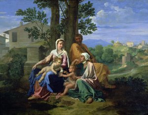 De Heilige Familie met Johannes, Elizabeth en de jonge Johannes de Doper