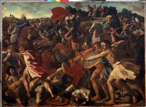 De overwinning van Jozua op de Amalekieten door Nicolas Poussin