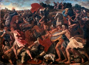 Overwinning van Jozua over de Amalekieten, 1625-1626 door Nicolas Poussin