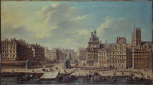 Feest gegeven op de Place de Grève ter gelegenheid van de geboorte van prinses Marie-Thérèse, dochter van de Dauphin, in juli 1746