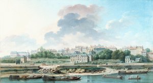Le Quai et le Village de Passy, vue de la rive gauche, en 1757