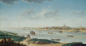 De Salpêtrière gezien vanaf la Rapee, ca.1752 (olieverf op doek)