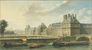 Het Tuilerieënpaleis, gezien vanaf de Quai d