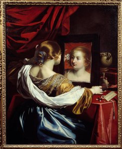Jonge vrouw bij haar toilet. Lyon, Musée des Beaux Arts