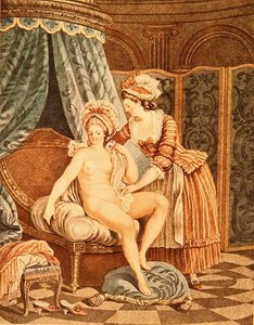 De Toilette, gegraveerd door Louis Marin Bonnet (1736-93)