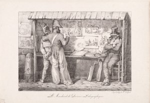 De lithografieverkoper