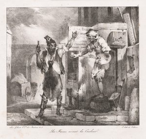 Lithografische schetsen door Charlet: Vorm voor kleur door Nicolas Toussaint Charlet